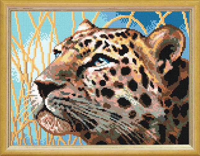 Needlepoint Canvas "Leopard" 9.5x12.6" / 24x32 cm