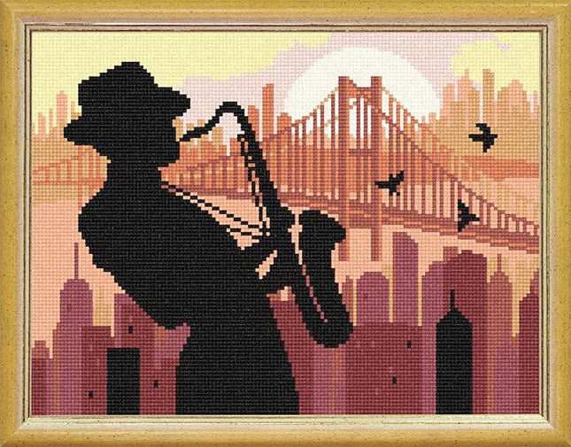 Needlepoint Canvas "San Francisco" 9.5x12.6" / 24x32 cm