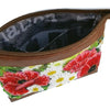 DIY Bead Embroidery kit Leatherette cosmetic bag "Poppies and Camomiles"