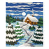 Satin stitch kit "Winter night" Long Stitch Kit, Embroidery kit, Stem stitch