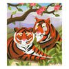 Satin stitch kit "Couple of tigers" Long Stitch Kit, Embroidery kit, Stem stitch