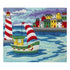 Satin stitch kit "Sailboat" Long Stitch Kit, Embroidery kit, Stem stitch