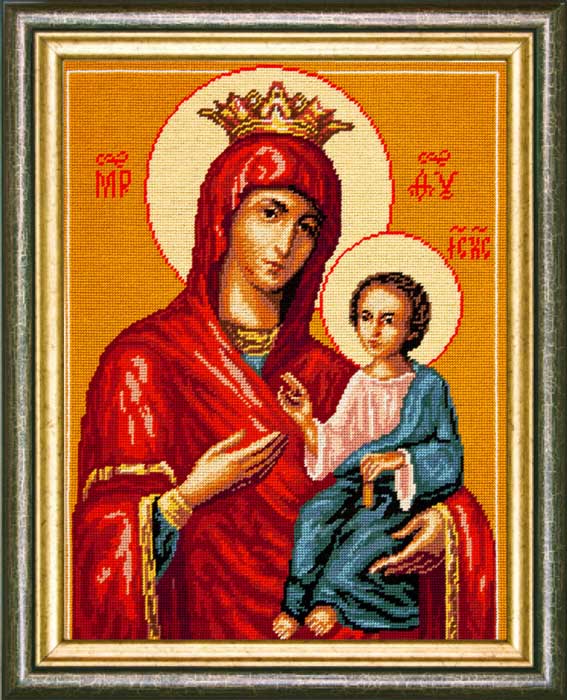 Needlepoint Canvas "The Iberian Mother of God" 15.7x19.7" / 40x50 cm