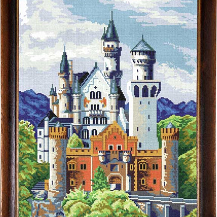 Needlepoint Canvas "Neuschwanstein Castle" 15.7x19.7" / 40x50 cm