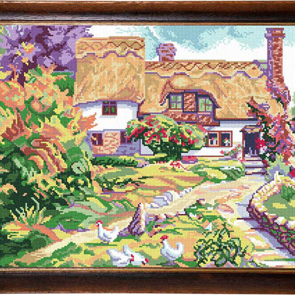 Needlepoint Canvas "Country yard" 15.7x19.7" / 40x50 cm