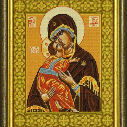 Needlepoint Canvas "Virgin of Vladimir" 15.7x19.7" / 40x50 cm
