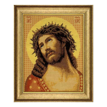 Needlepoint Canvas "Savior in the Crown of Thorns" 15.7x19.7" / 40x50 cm