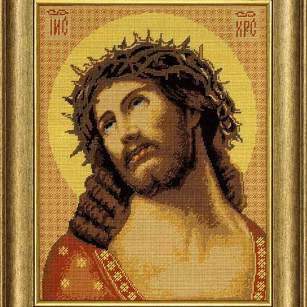 Needlepoint Canvas "Savior in the Crown of Thorns" 15.7x19.7" / 40x50 cm
