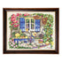 Needlepoint Canvas "Courtyard with a stream" 15.7x19.7" / 40x50 cm