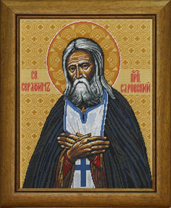 Needlepoint Canvas "Saint Seraphim of Sarov " 15.7x19.7" / 40x50 cm