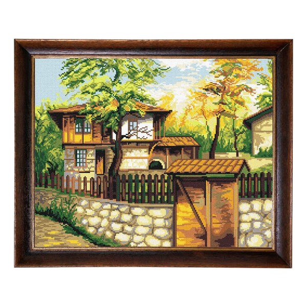 Needlepoint Canvas "Farmstead" 15.7x19.7" / 40x50 cm