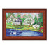 Needlepoint Canvas "Swans near the gazebo" 13.0x19.7" / 33x50 cm