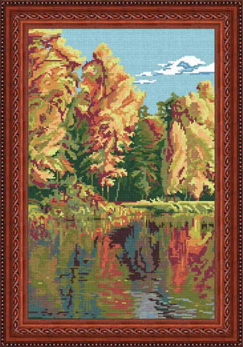 Needlepoint Canvas "Golden Autumn" 13.0x19.7" / 33x50 cm