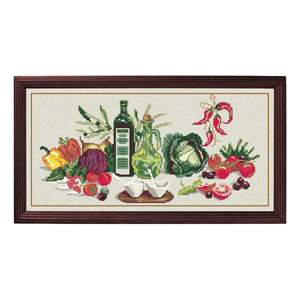 Needlepoint Canvas "Italian still life" 9.8x19.7" / 25x50 cm