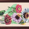 Needlepoint Canvas "Zinnias" 9.8x19.7" / 25x50 cm