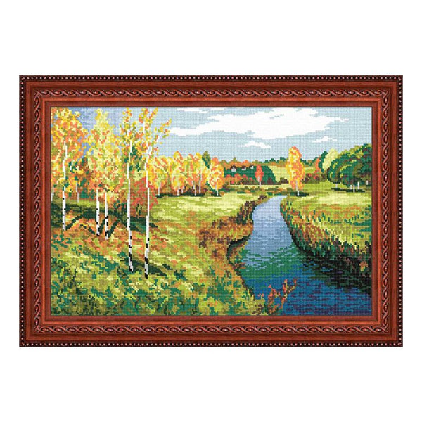 Needlepoint Canvas "Golden Autumn" 13.0x19.7" / 33x50 cm