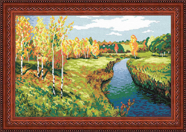 Needlepoint Canvas "Golden Autumn" 13.0x19.7" / 33x50 cm