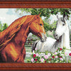Needlepoint Canvas "Graceful Pair" 13.0x19.7" / 33x50 cm
