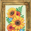 Needlepoint Canvas "Sunflowers and ferns" 7.9x19.7" / 20x50 cm