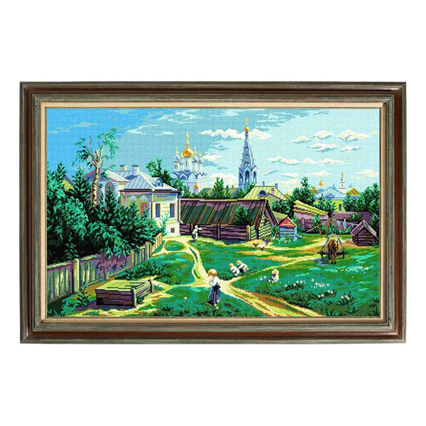 Needlepoint Canvas "Courtyard, V. Polenov" 19.7x31.5" / 50x80 cm