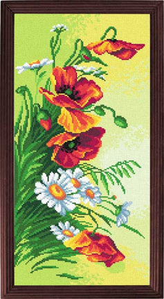Needlepoint Canvas "Field bouquet" 9.8x19.7" / 25x50 cm