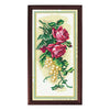 Needlepoint Canvas "Roses and grapes" 9.8x19.7" / 25x50 cm