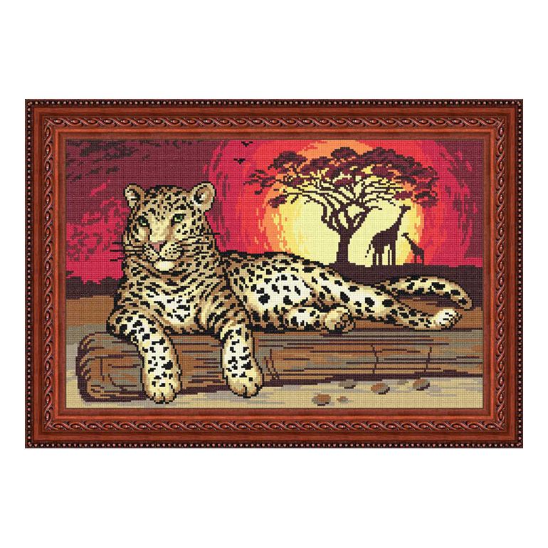 Needlepoint Canvas "Leopard" 13.0x19.7" / 33x50 cm