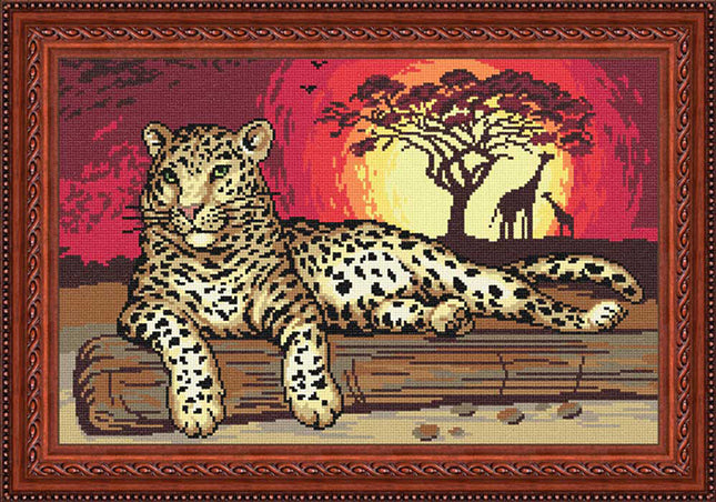 Needlepoint Canvas "Leopard" 13.0x19.7" / 33x50 cm