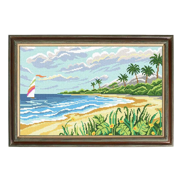 Needlepoint Canvas "Sea" 13.0x19.7" / 33x50 cm