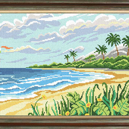 Needlepoint Canvas "Sea" 13.0x19.7" / 33x50 cm