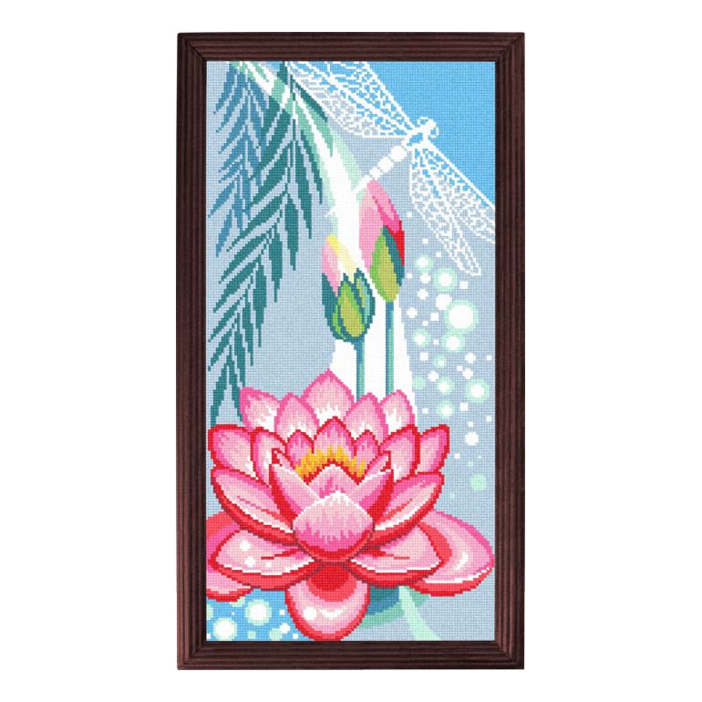 Needlepoint Canvas "Lotos" 9.8x19.7" / 25x50 cm