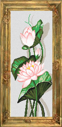 Needlepoint Canvas "Lotos" 7.9x19.7" / 20x50 cm