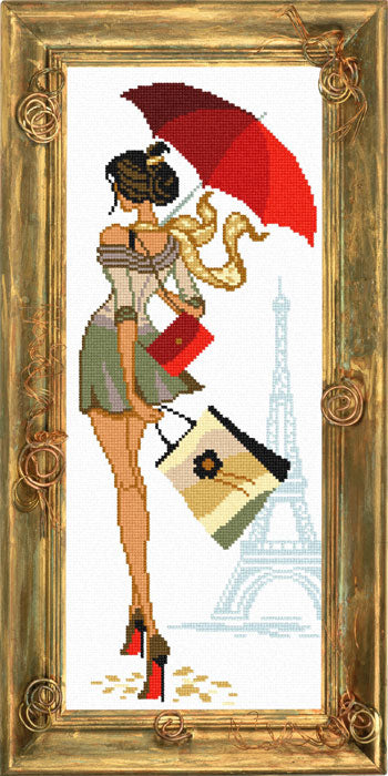 Needlepoint Canvas "Autumn walk" 7.9x19.7" / 20x50 cm
