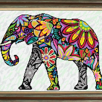 Needlepoint Canvas "Elephant" 13.0x19.7" / 33x50 cm