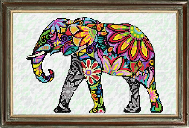 Needlepoint Canvas "Elephant" 13.0x19.7" / 33x50 cm