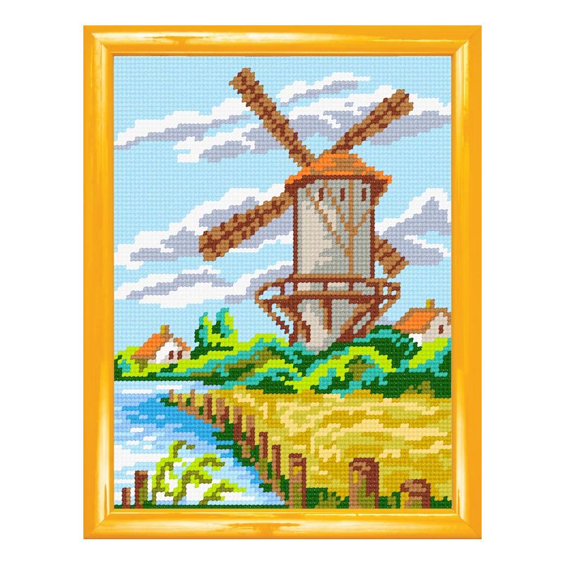 DIY Needlepoint Kit "European Mill" 10.6"x14.2"