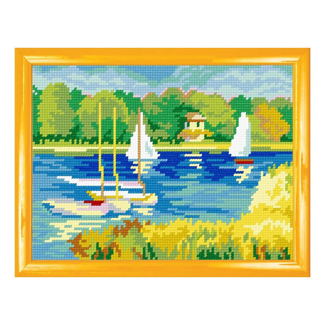 DIY Needlepoint Kit "Quiet harbor" 10.6"x14.2"