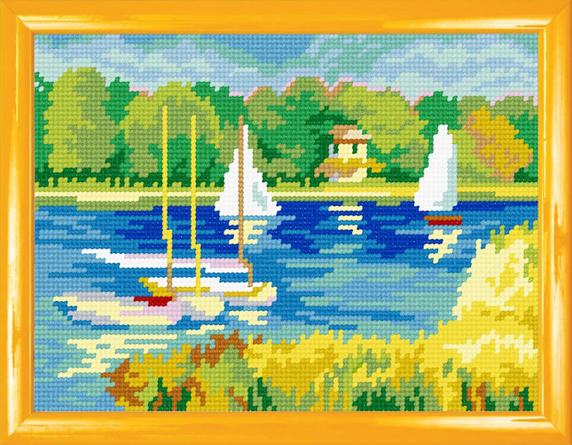 DIY Needlepoint Kit "Quiet harbor" 10.6"x14.2"