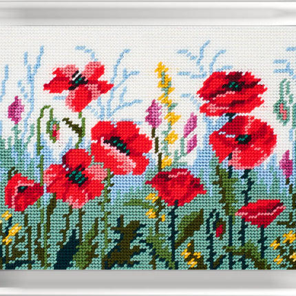 DIY Needlepoint Kit "Poppies" 10.6"x14.2"