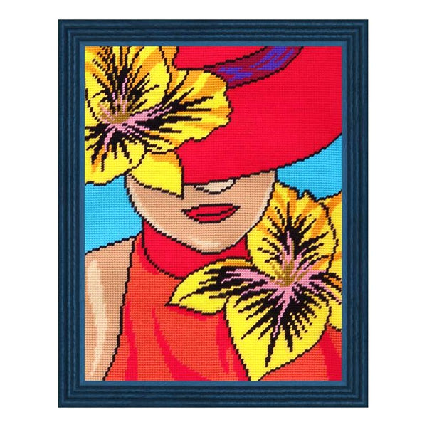 DIY Needlepoint Kit "Woman with a Hat" 14.2"x18.5"