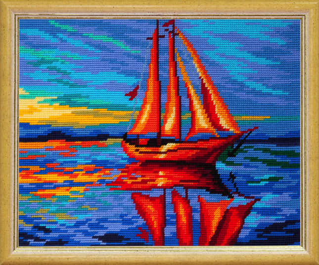 DIY Needlepoint Kit "Sunsetting" 14.2"x18.5"