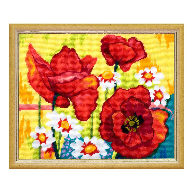 DIY Needlepoint Kit "Still Life with Flowers" 14.2"x18.5"