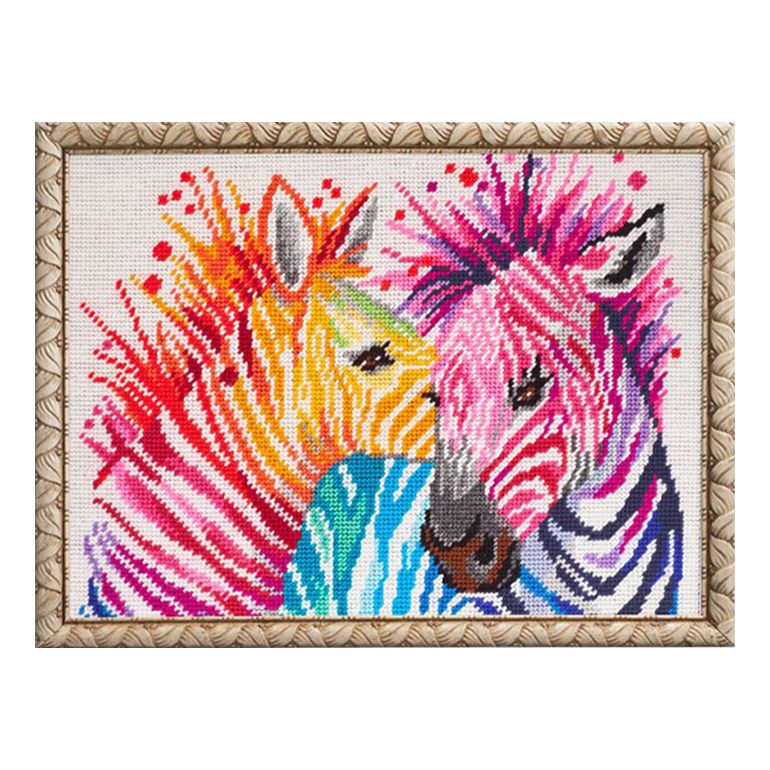 DIY Needlepoint Kit "Zebras" 14.2"x18.5"