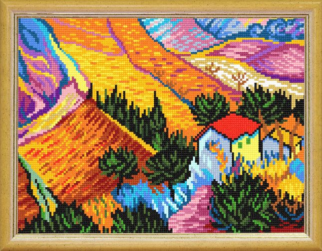 DIY Needlepoint Kit "Ploughman House" 14.2"x18.5"