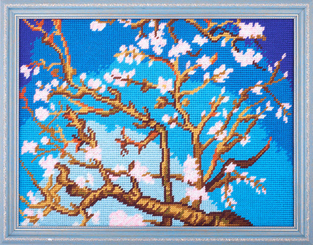DIY Needlepoint Kit "Almond Blossom" 14.2"x18.5"