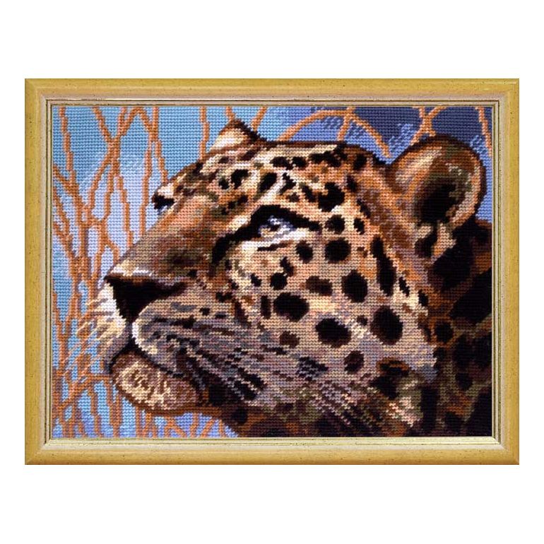 DIY Needlepoint Kit "Leopard" 14.2"x18.5"