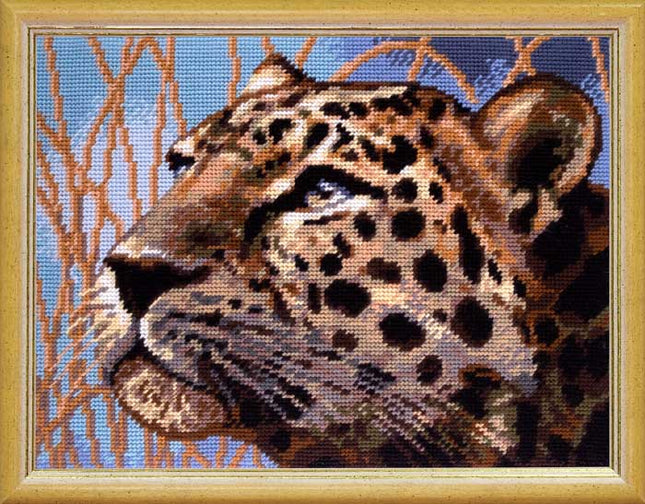 DIY Needlepoint Kit "Leopard" 14.2"x18.5"