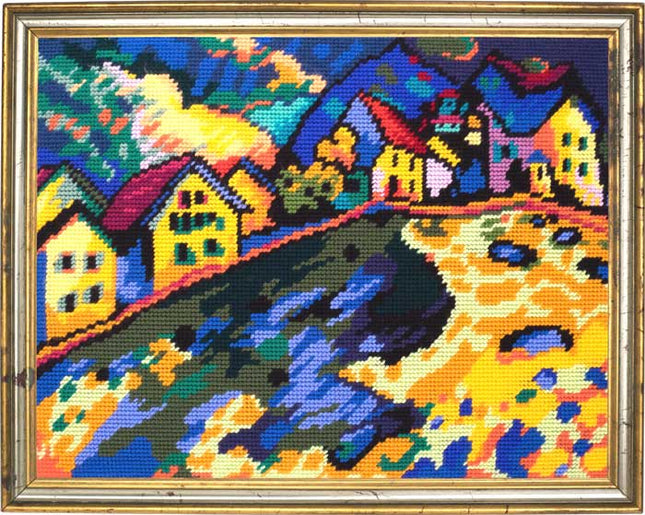 DIY Needlepoint Kit "Houses at Murnau" 14.2"x18.5"