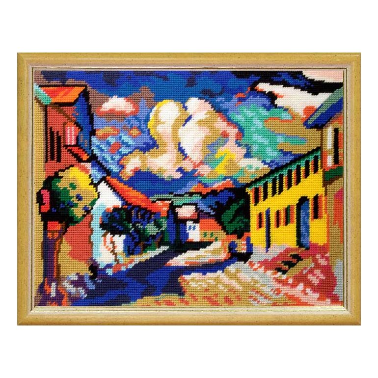 DIY Needlepoint Kit "Murnau, Dorfstrasse" 14.2"x18.5"