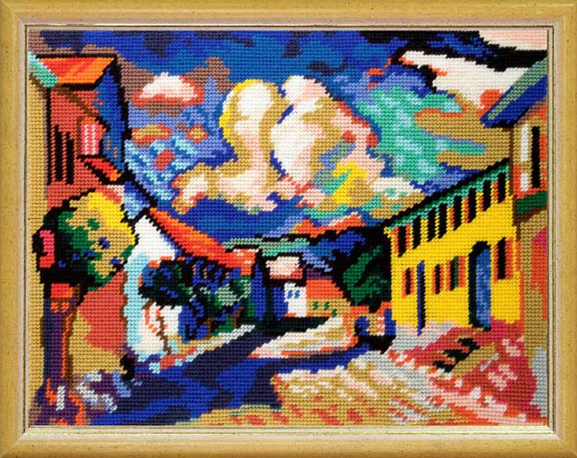 DIY Needlepoint Kit "Murnau, Dorfstrasse" 14.2"x18.5"